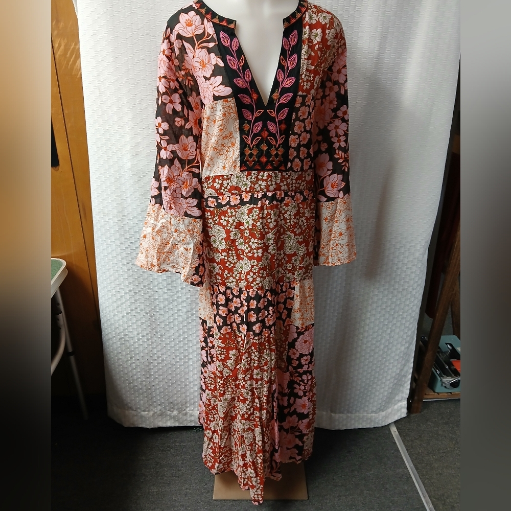 NWT Johnny Was Vibrant Floral Dress